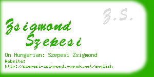 zsigmond szepesi business card